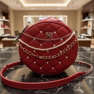 Badgley Mischka Quilted Women's Bag with Chain Accents